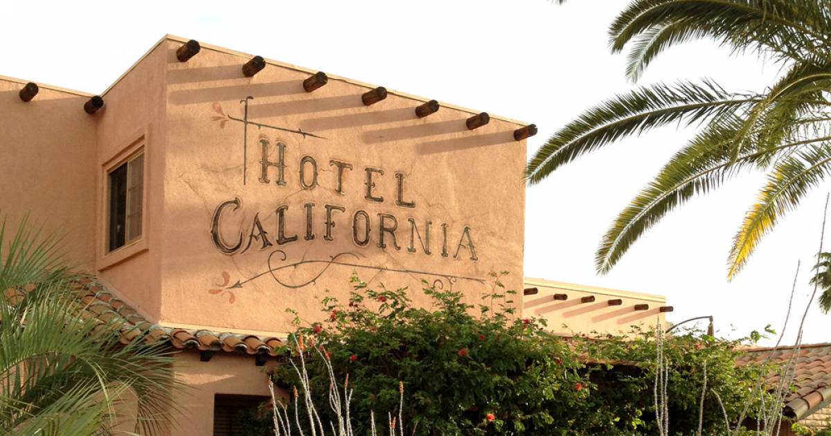 In Palm Springs, livin' it up at Hotel California