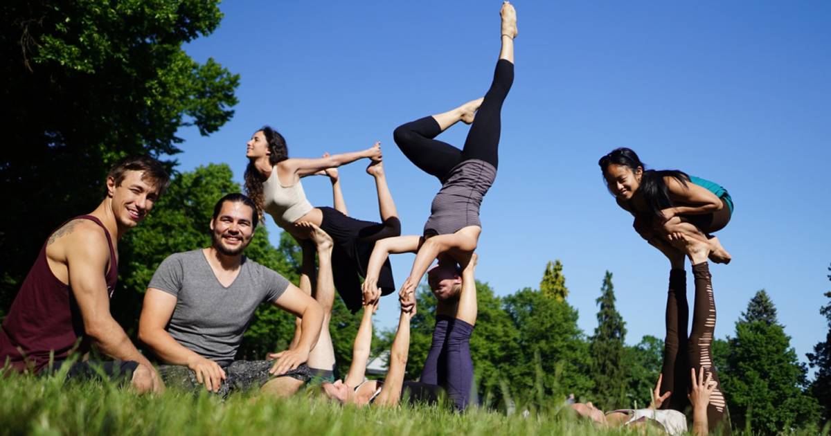 The impossible  Acro yoga poses, Three person yoga poses, Acro yoga