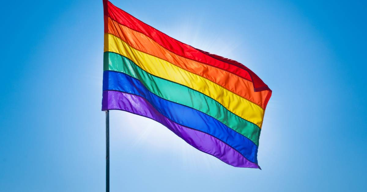 burning gay pride flag