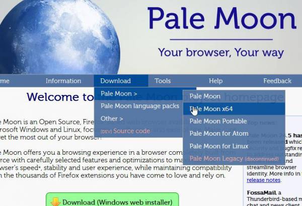 pale moon download 64 bit