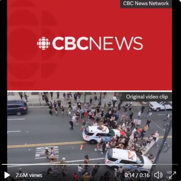 Cbc News Admits Video Of Police Behaviour In New York Did Not Meet