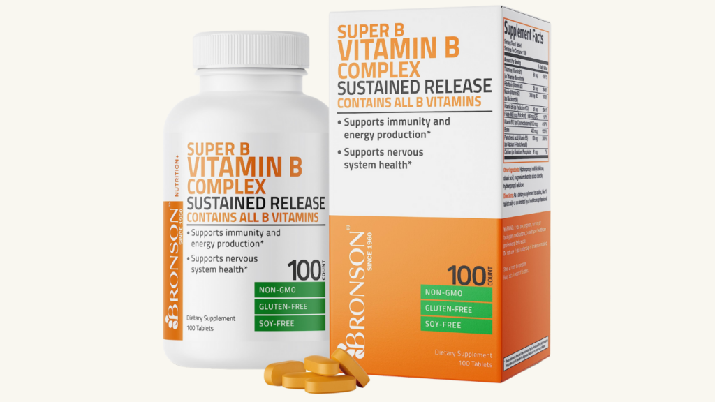 Bronson Super B Vitamin B Complex Sustained Slow Release