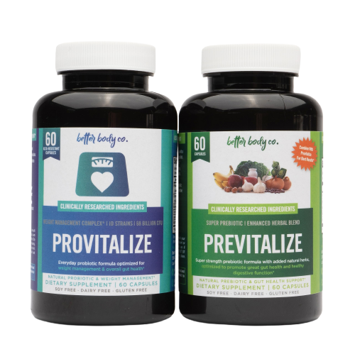 Better Body Co. Original Slim Gut Bundle  Provitalize & Previtalize Bundle - Natural Menopause Probiotic and Prebiotic