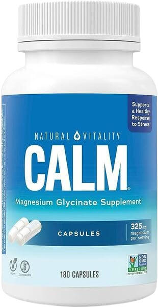 Natural Vitality Calm Magnesium Supplement Capsules