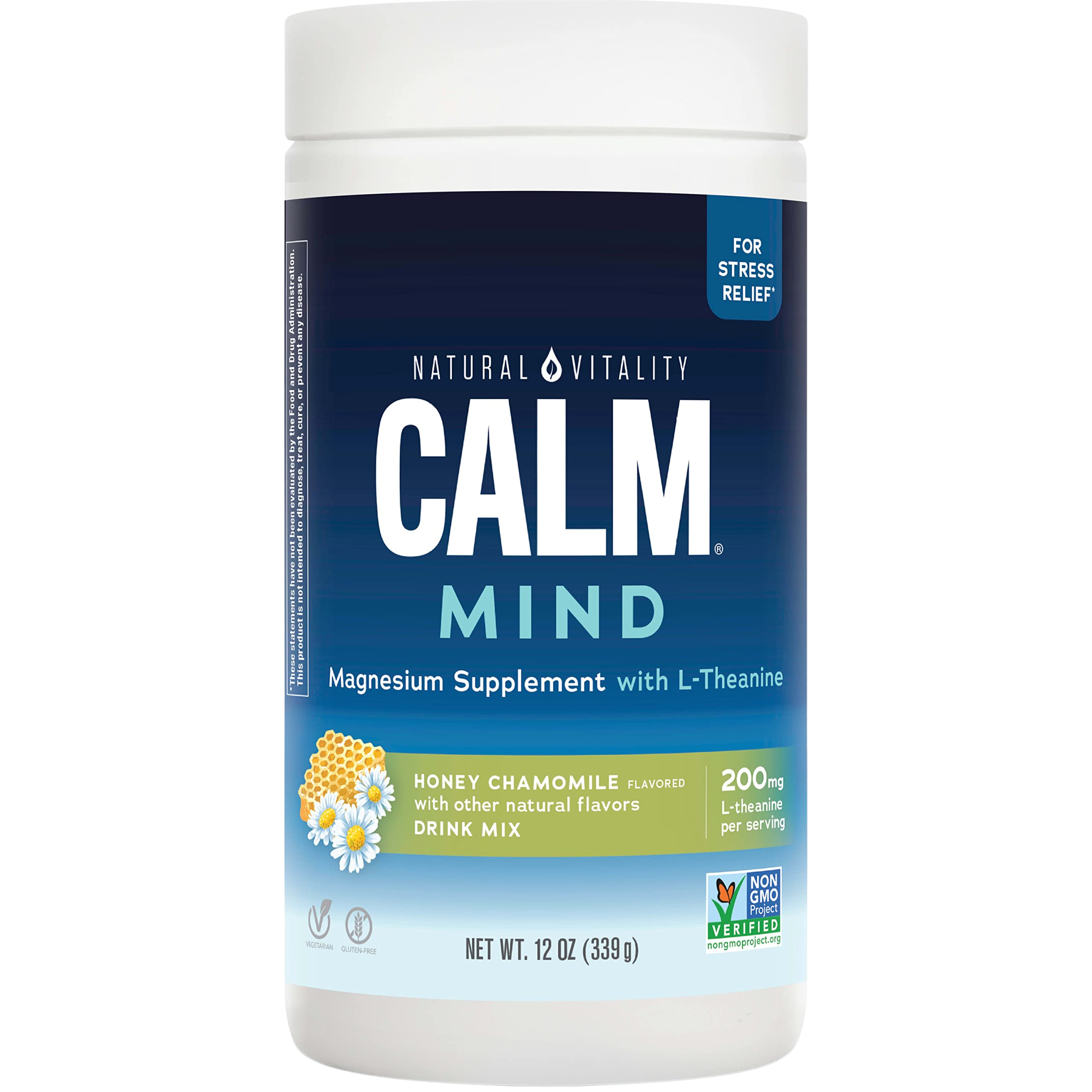 Natural Vitality Calm Mind, Magnesium Citrate + L-Theanine Powder