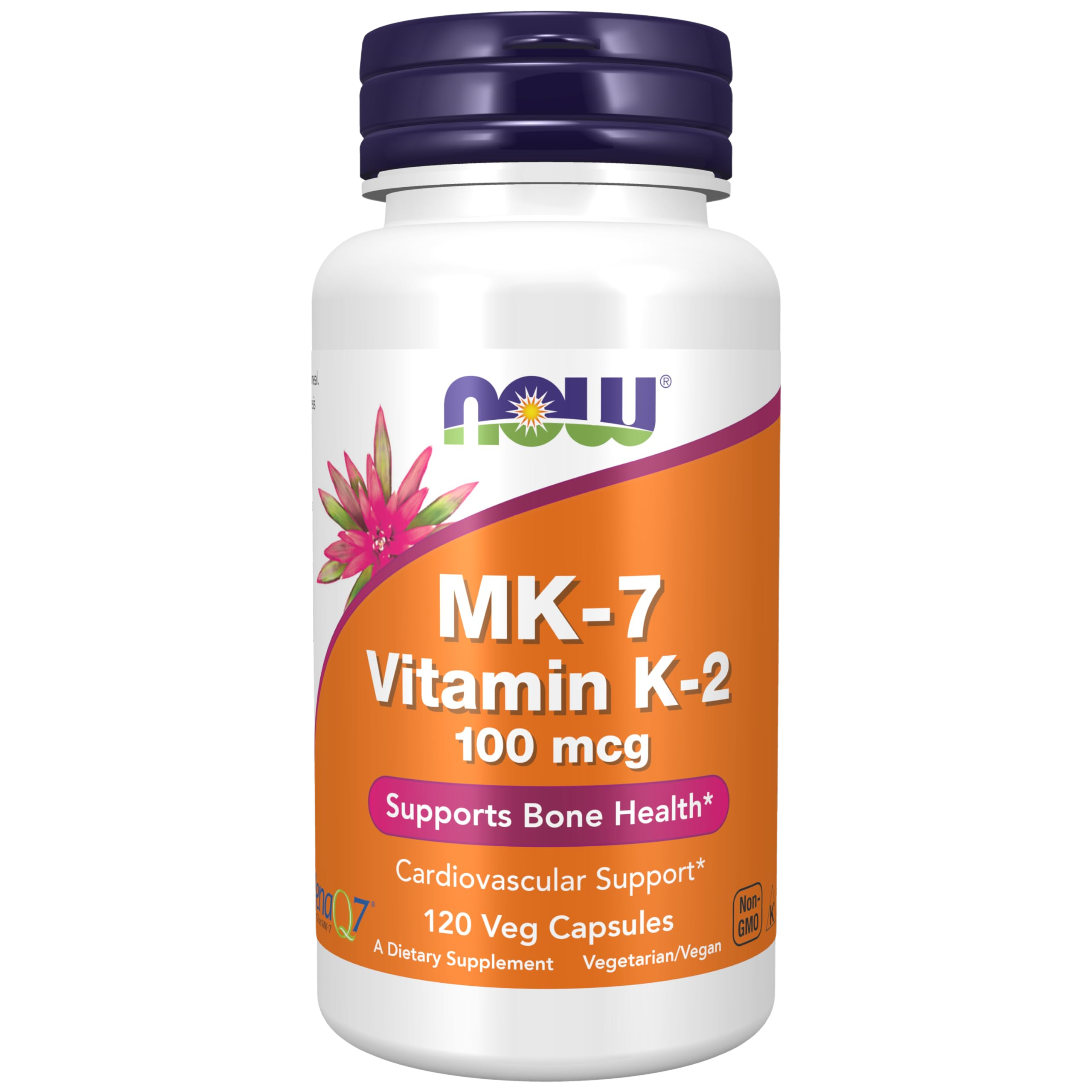 NOW Supplements, MK-7 Vitamin K-2 100 mcg, Cardiovascular Support