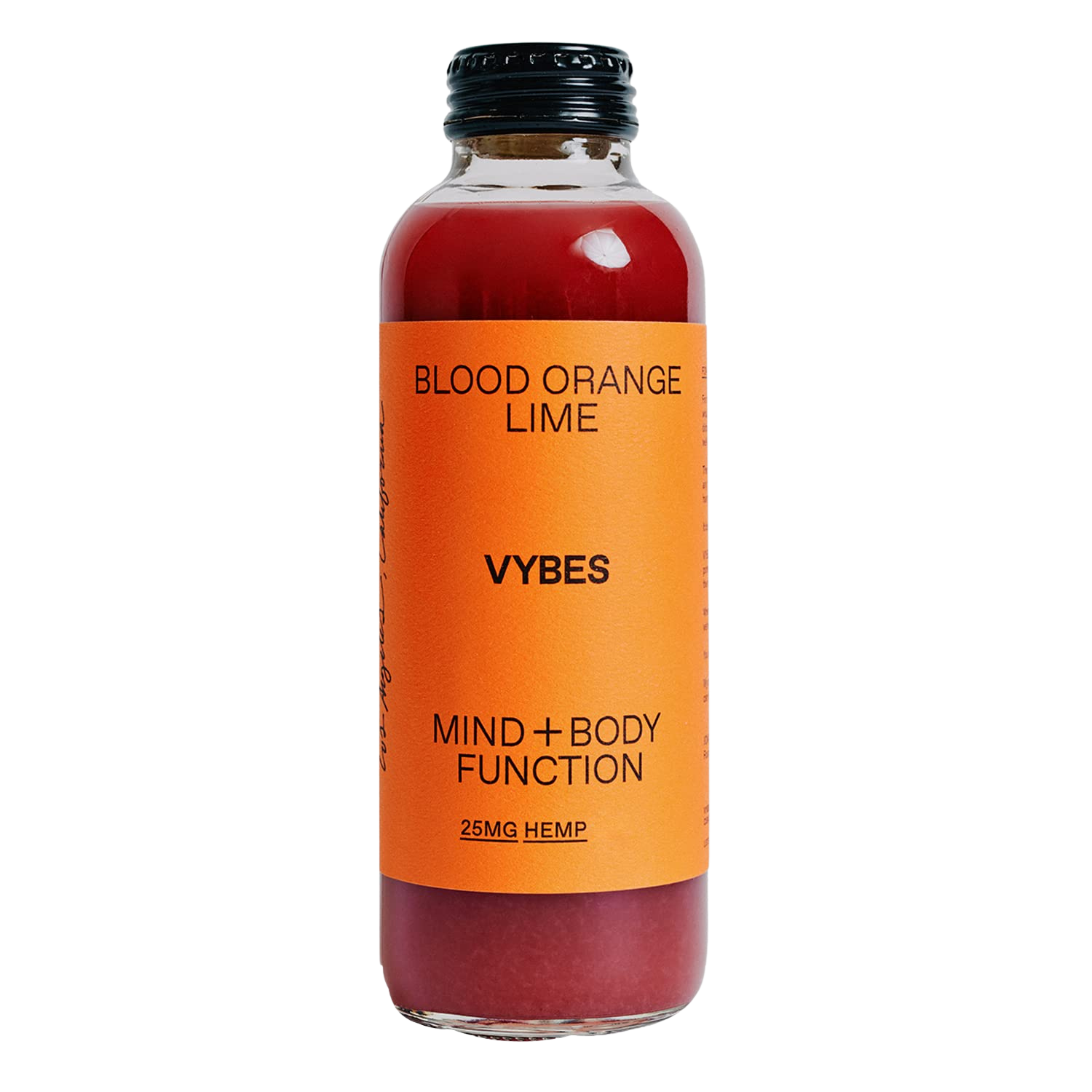 VYBES Blood Orange Lime Hemp Infused Mood Boosting Magnesium Supplement Drink